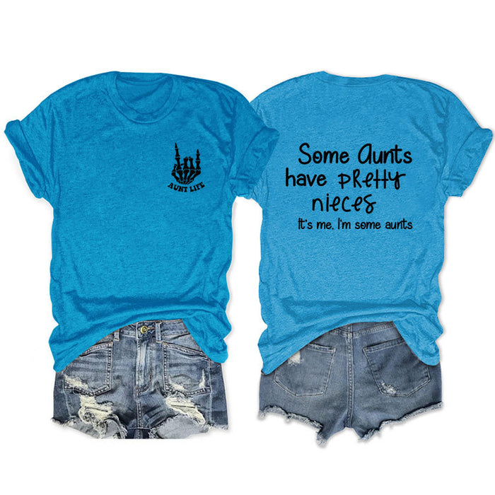 Lake blue front chest (black font) / S
