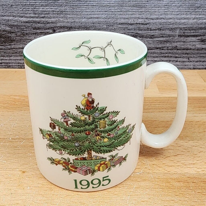 Spode 1995 Christmas Tree Coffee Tea Mug Made in England Cup S3324-U