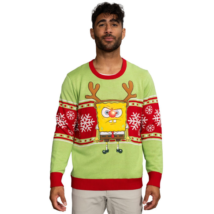 Spongebob Tangled LED Lights Sweater - TVStoreOnline