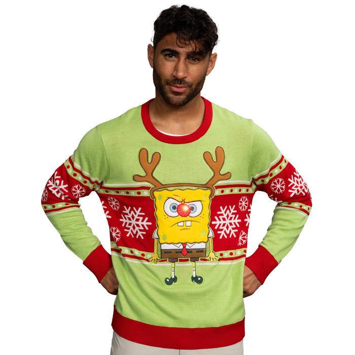Spongebob Tangled LED Lights Sweater - TVStoreOnline