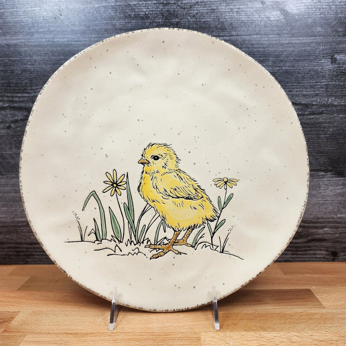 Spring Chick Plate Dinner Decorative Embossed Chickadee 10.5" by Blue Sky