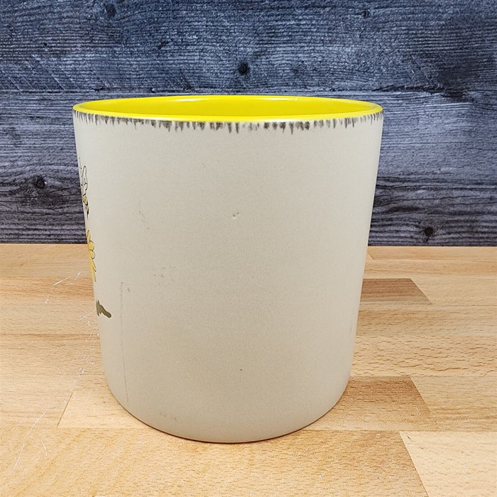 Spring Daisy Flower with Bee Canister Embossed by Blue Sky 4" Ceramic Décor Pots