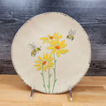 Spring Daisy with Bee's Floral Serving Salad Plate Embossed by Blue Sky 8"