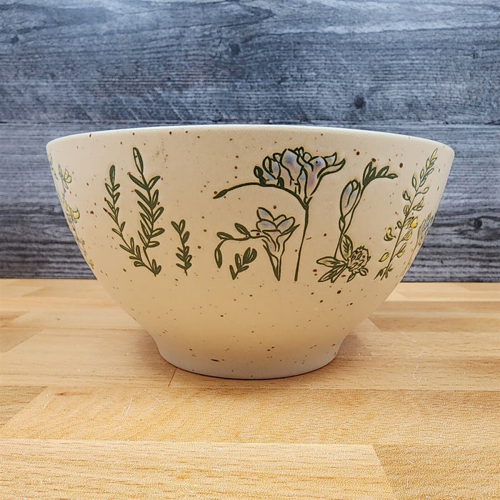 Spring Flowers Festive Bowl 6 inch (15 cm) Floral Ceramic Dish by Blue Sky