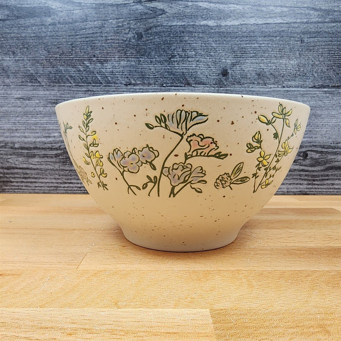 Spring Flowers Festive Bowl 6 inch (15 cm) Floral Ceramic Dish by Blue Sky