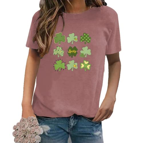 St. Patrick's Day Tees Women Shamrock Lucky Shirt