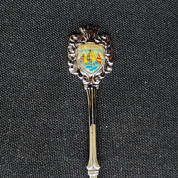 St Thomas Virgin Islands Collectible Travel Souvenir Spoon 4.5" (11cm) Nautical