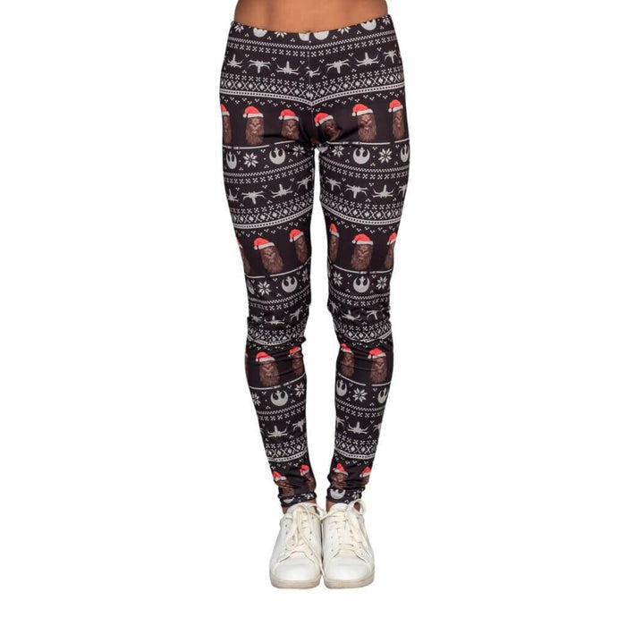 Star Wars Chewbacca Santa Hat Women's Leggings-tvso