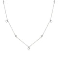 Sterling Silver 925 Pendant Necklace for Women Chain Plated platinum CZ Simple Heart-shaped Necklace Jewelry