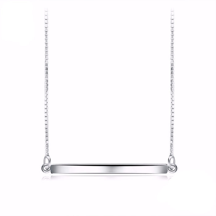 Sterling Silver Bar Pendant Necklaces