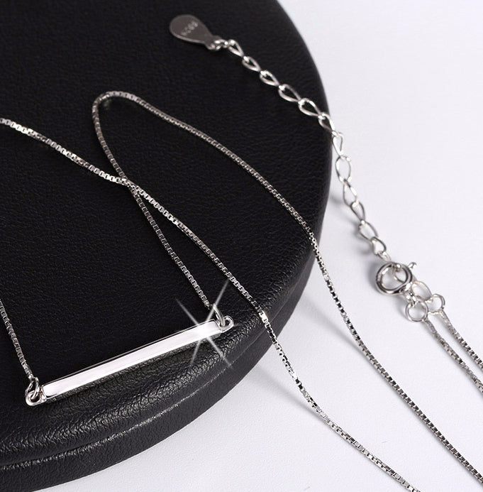 Sterling Silver Bar Pendant Necklaces