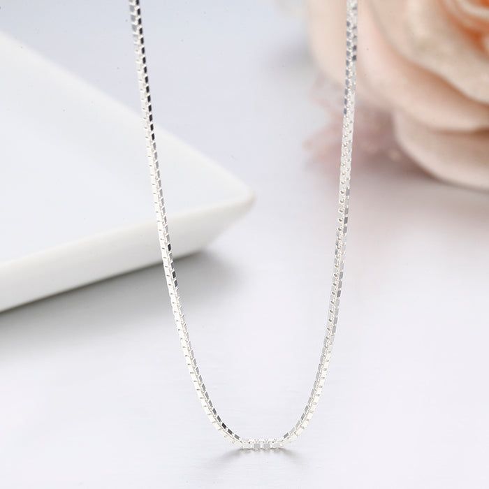 Sterling Silver Box Chain Necklace