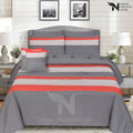 Stone Berry &Gray Plated Quilt Cover Set Designs 156 - Nishat Creative Store