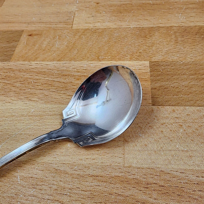 Sugar Spoon Grecian Silverplate 1915 ONEIDA Flatware 1881 Rogers Greek Key