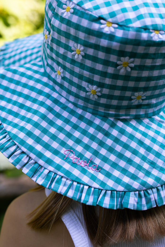Summer hat - Vichy Emerald