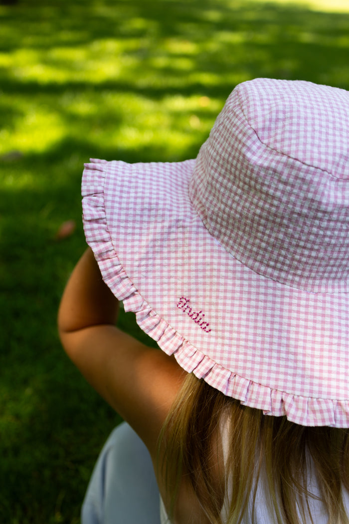 Summer hat - Vichy Pink