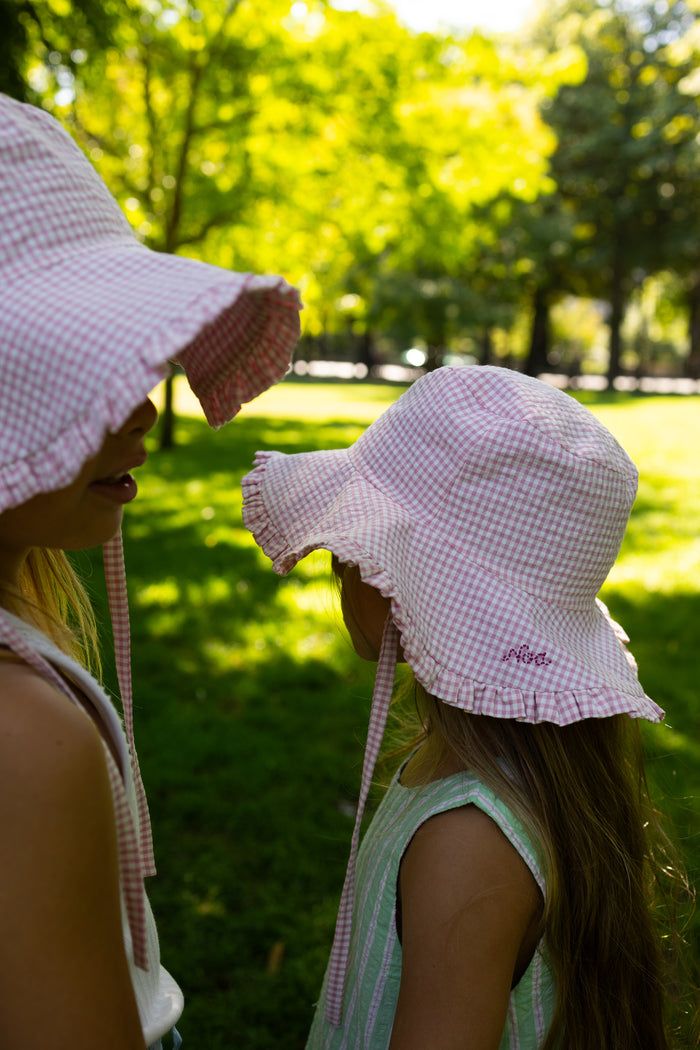Summer hat - Vichy Pink
