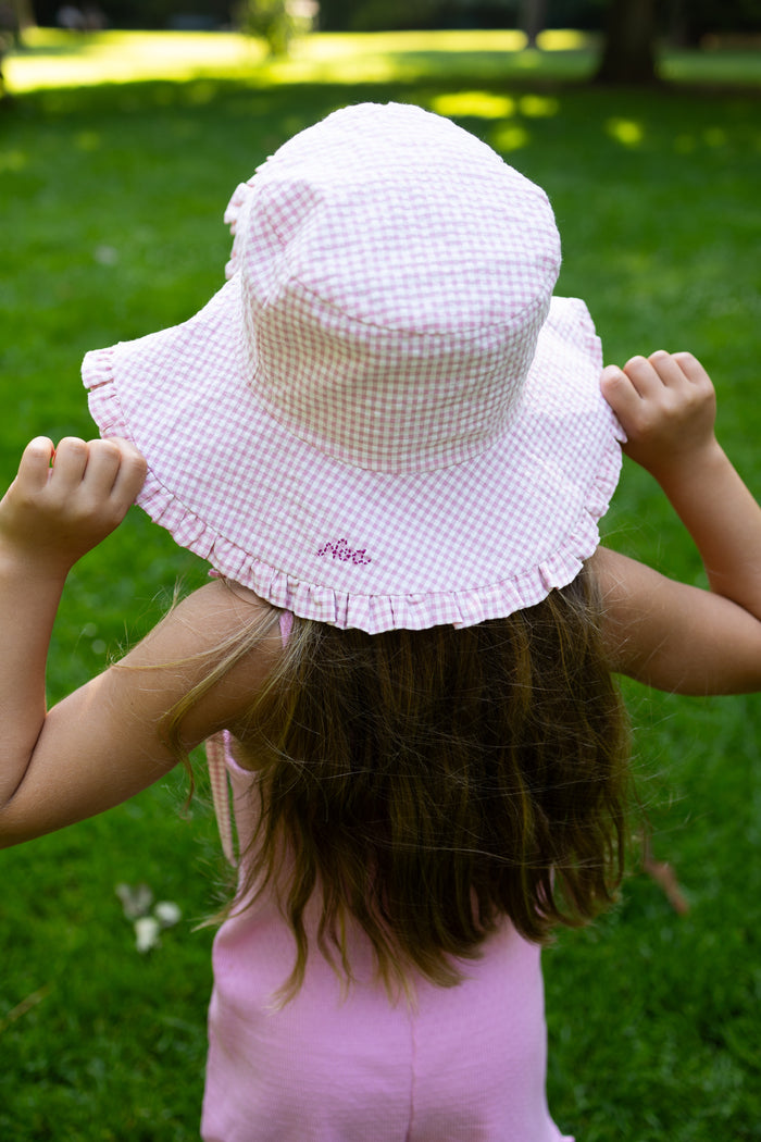 Summer hat - Vichy Pink