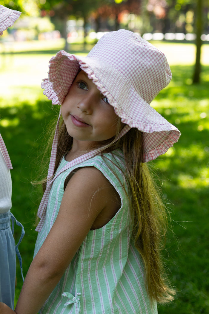 Summer hat - Vichy Pink