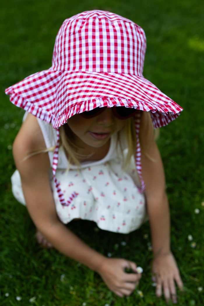 Summer hat - Vichy Red