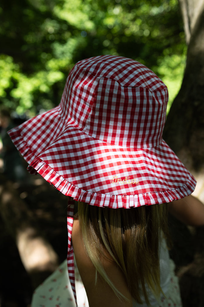 Summer hat - Vichy Red