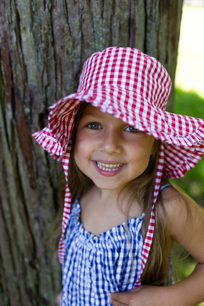 Summer hat - Vichy Red