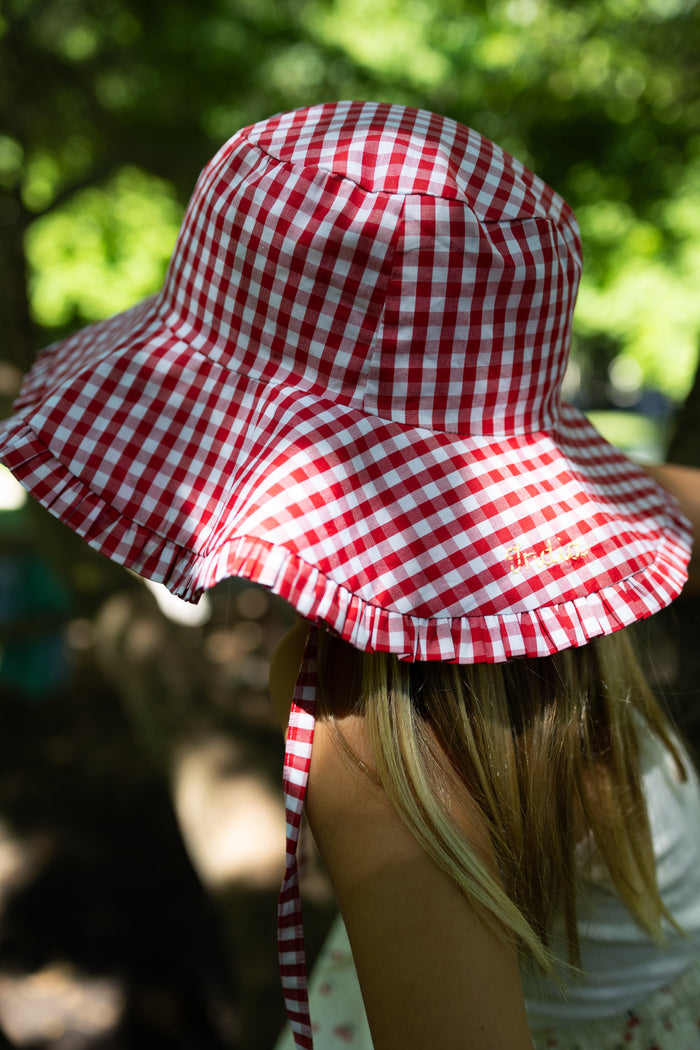 Summer hat - Vichy Red
