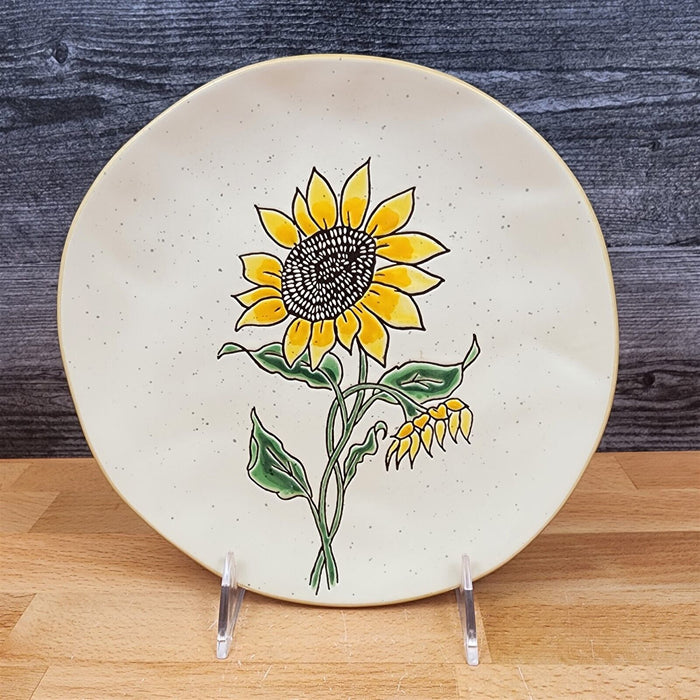 Sunflower Set of 2 Plates Dinner & Salad Decorative Embossed by Blue Sky