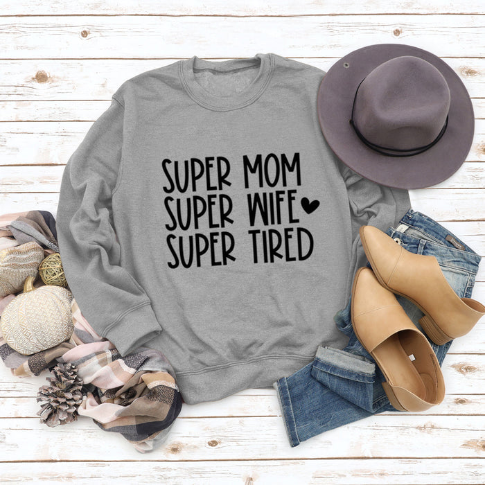 Gray sweater (black font) / S