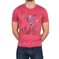 Superman Ladies Think I'm Fly Vintage Inspired Lava T-shirt-tvso