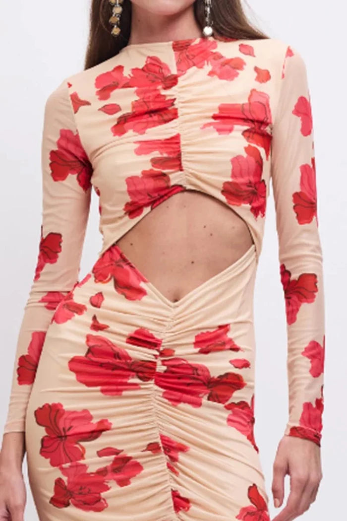 Suzie Floral Long Sleeve Reversible Maxi Dress - SODA Fashion Haus
