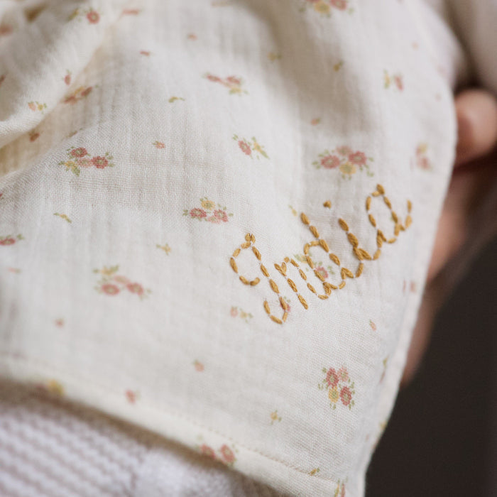 Swaddles Beige Flowers & Pink - Set of 2