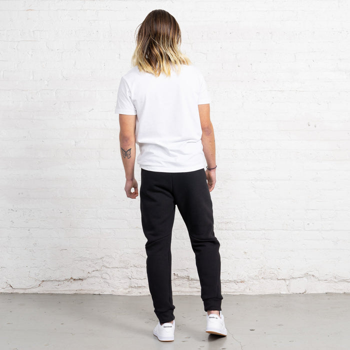 Color:Black 3 Thread Fleece Men's Sweatpants New