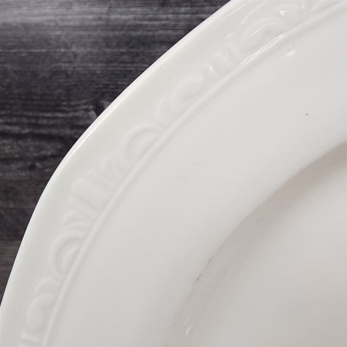 Syracuse Castleton White 2 Dinner Plate Set Japan Dinnerware Tableware 9 3/4"