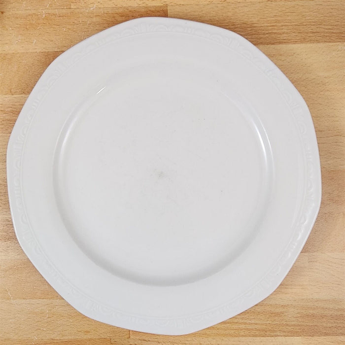 Syracuse Castleton White 2 Dinner Plate Set Japan Dinnerware Tableware 9 3/4"