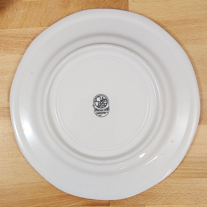 Syracuse Castleton White 2 Dinner Plate Set Japan Dinnerware Tableware 9 3/4"