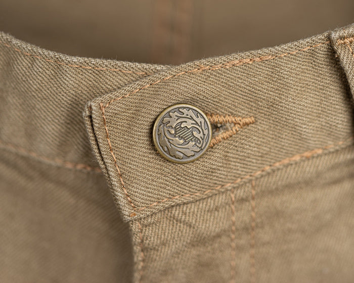 Tailored Fit Khaki Stretch Denim Jeans Men's Jeans