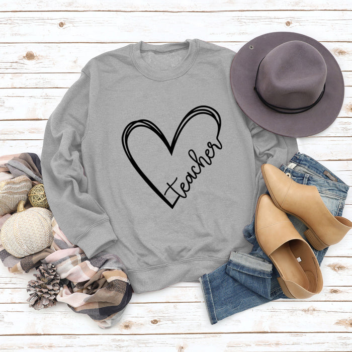 Gray sweater (black font) / S