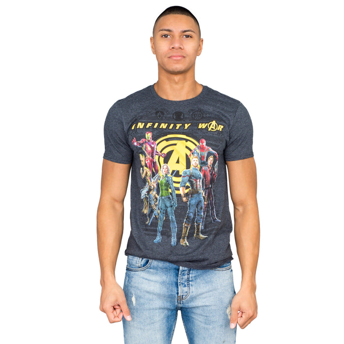The Avengers Infinity War Group Shot Charcoal T-shirt - TVStoreOnline