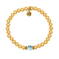 The Cape Bracelet - Gold Filled with Blue Topaz Opal Ball