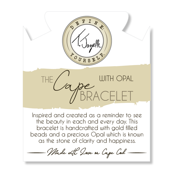 The Cape Bracelet - Gold Filled with Pink Opal Ball