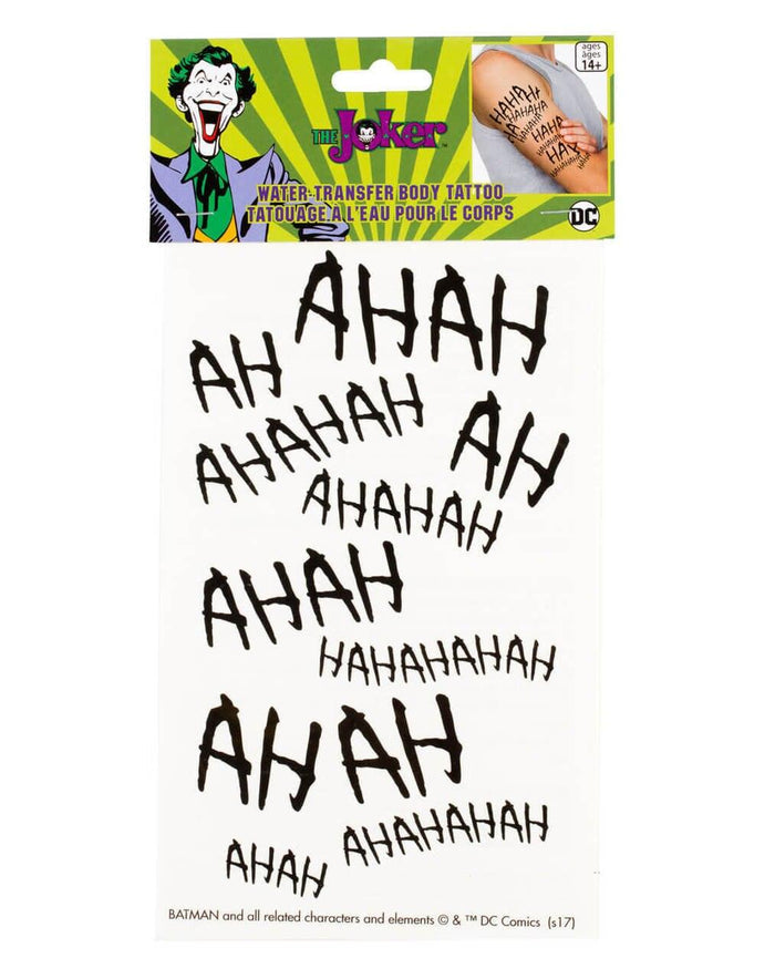 The Joker HA HA HA Body Tattoo-tvso