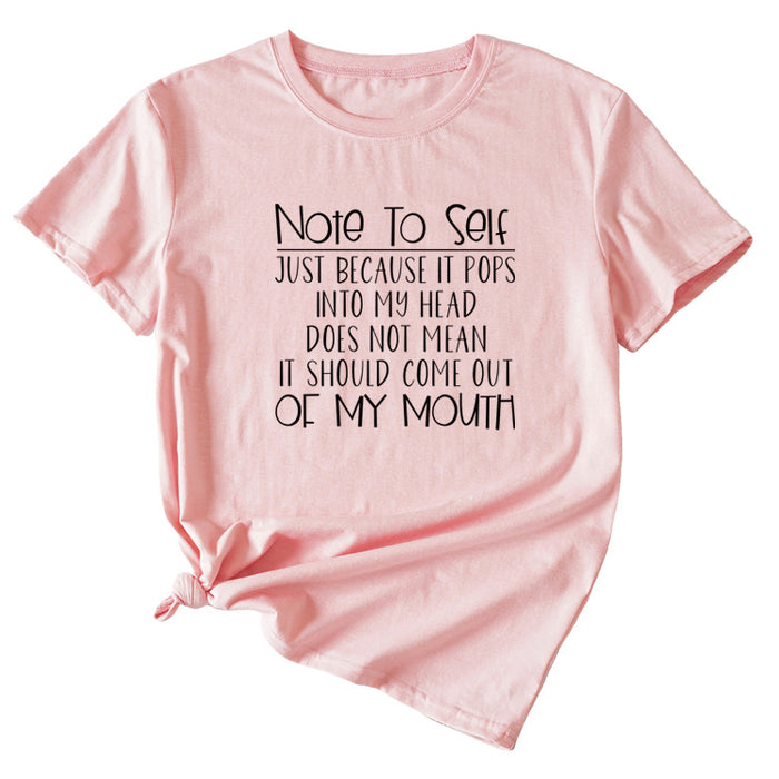 Pink (black font) / S