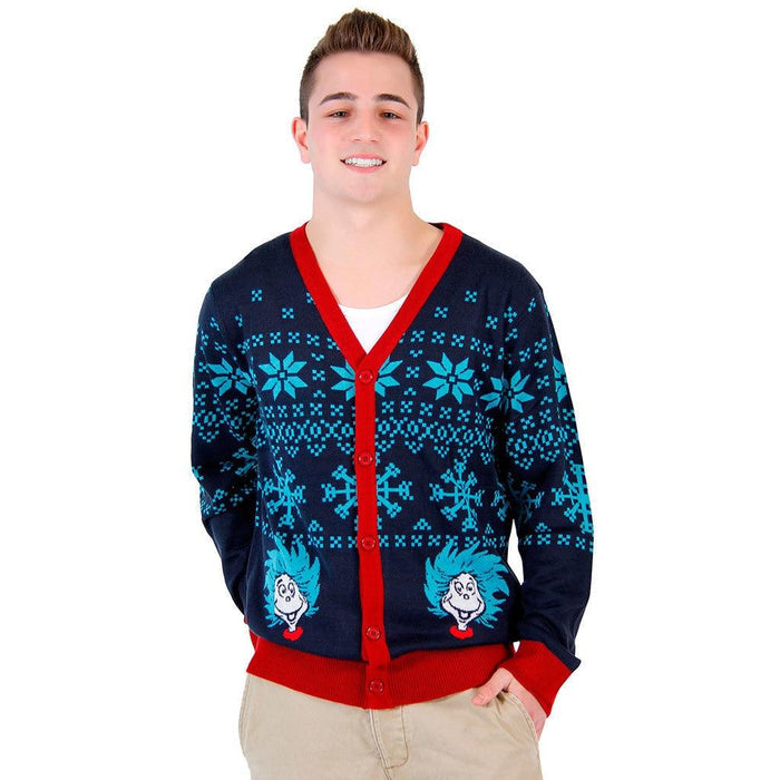 Things 1 & 2 Ugly Christmas Sweater Cardigan-tvso