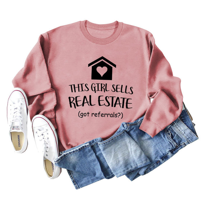 Rose gold sweater (black font) / S