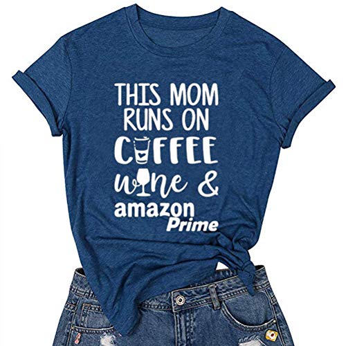 This Mom Runs on Coffee Wine T-Shirt