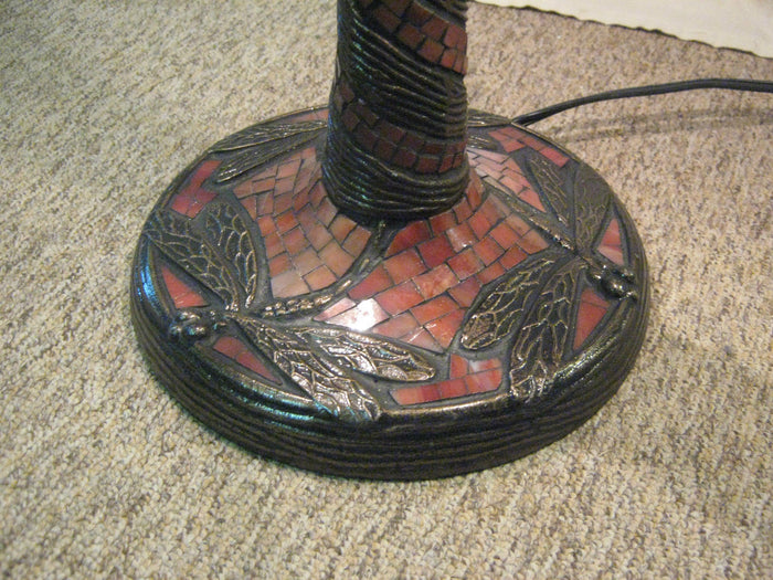 Tiffany Style Stained Glass Dragonfly Lamp-Jantiques LLC.