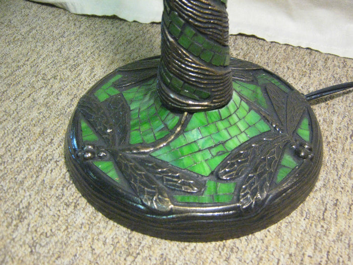 Tiffany Style Stained Glass Dragonfly Lamp-Jantiques LLC.