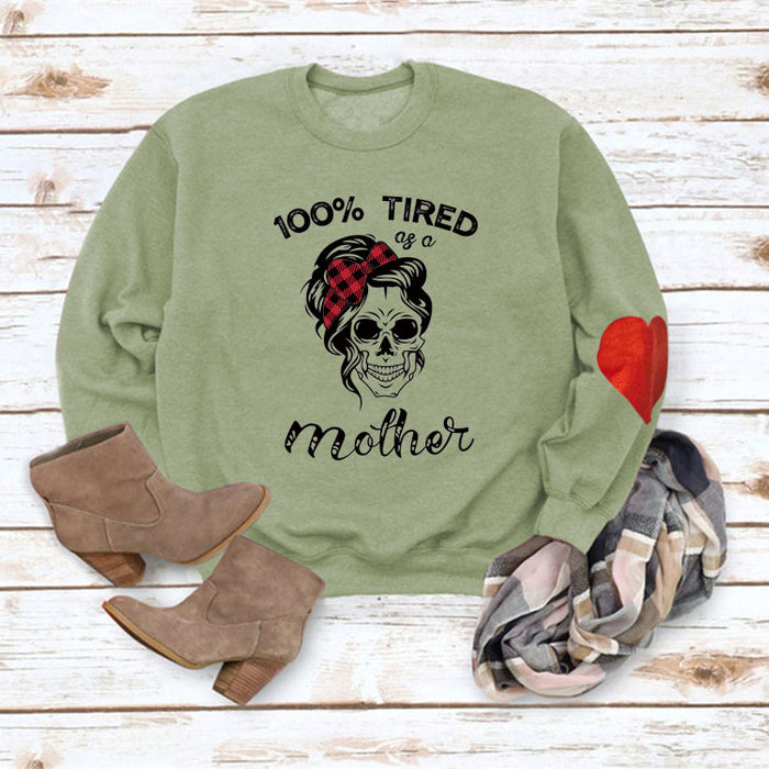 Olive green love sweater (black word color picture) / S