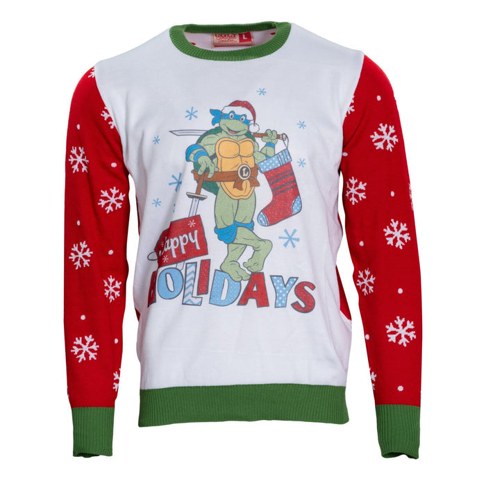 TMNT Leonardo "Happy Holidays" Christmas Sweater - TVStoreOnline